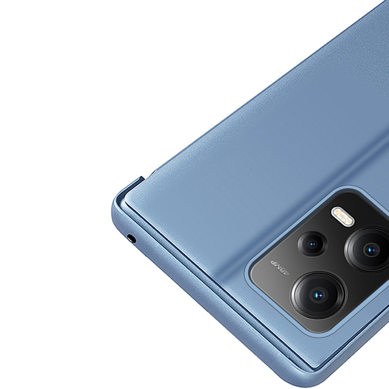 Glossy Flip Fodral för Xiaomi Redmi Note 12 5G / Poco X5 Pro 5G Clear View Fodral Svart