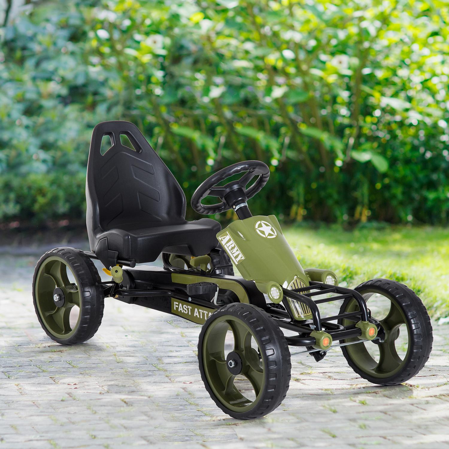 Green Kids Go Kart – Handbroms, justerbar sits, 3+ år