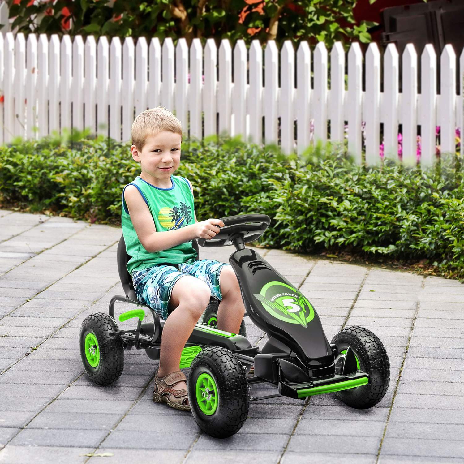 Gokart för barn med justerbar sits och handbroms