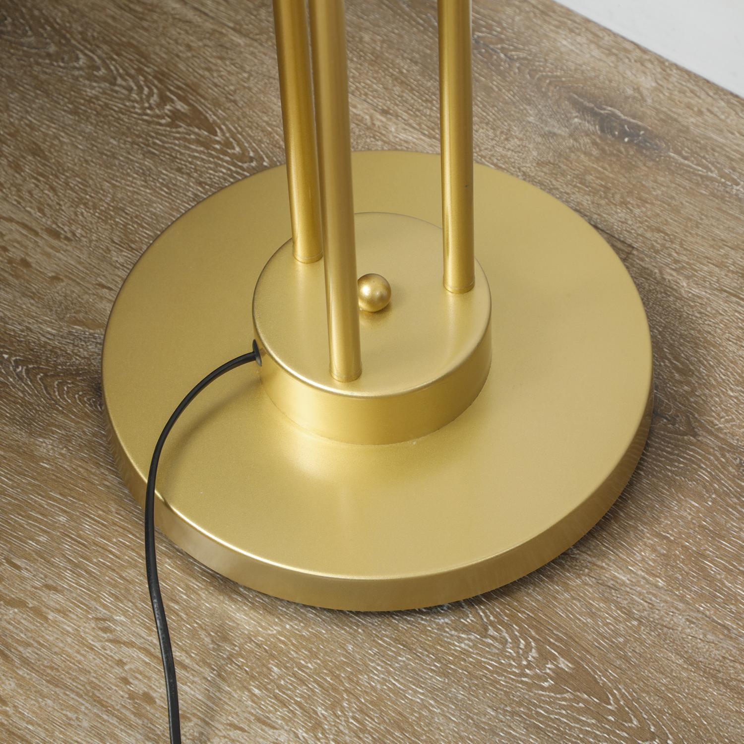 Golvlampa med roterande skärmar – 120W, guld, 1,65m