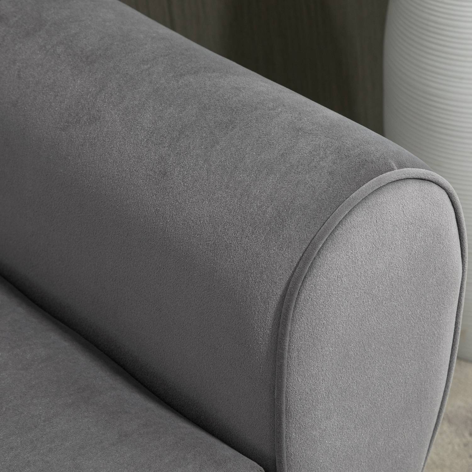 Grå Modern Förvaringsbänk – Sammet, 118x42x66 cm