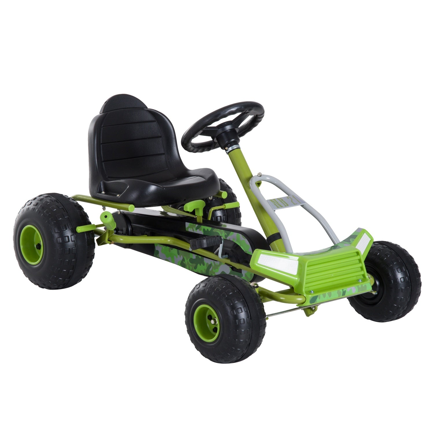Green Pedal Go Kart för barn med justerbar sits och broms
