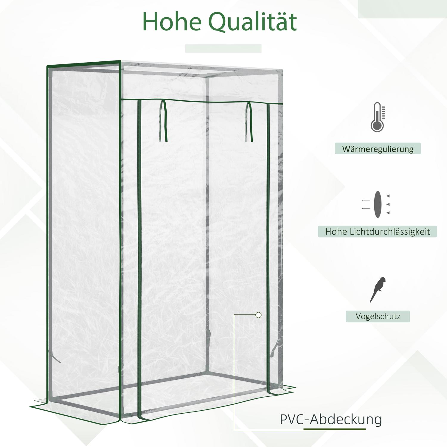 Växthustomathus, RollUp-dörr, 100x50x150 cm