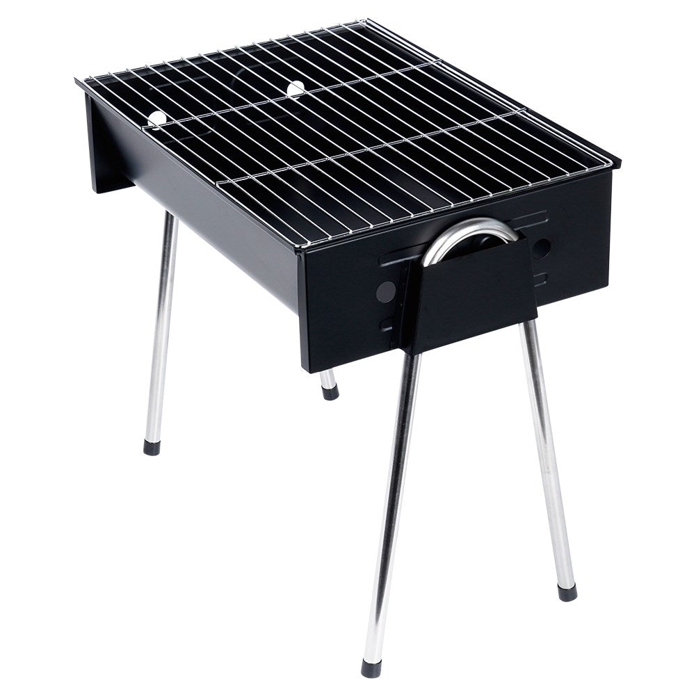 Grillkol med fyra ben, lätt att montera, avtagbart galler
