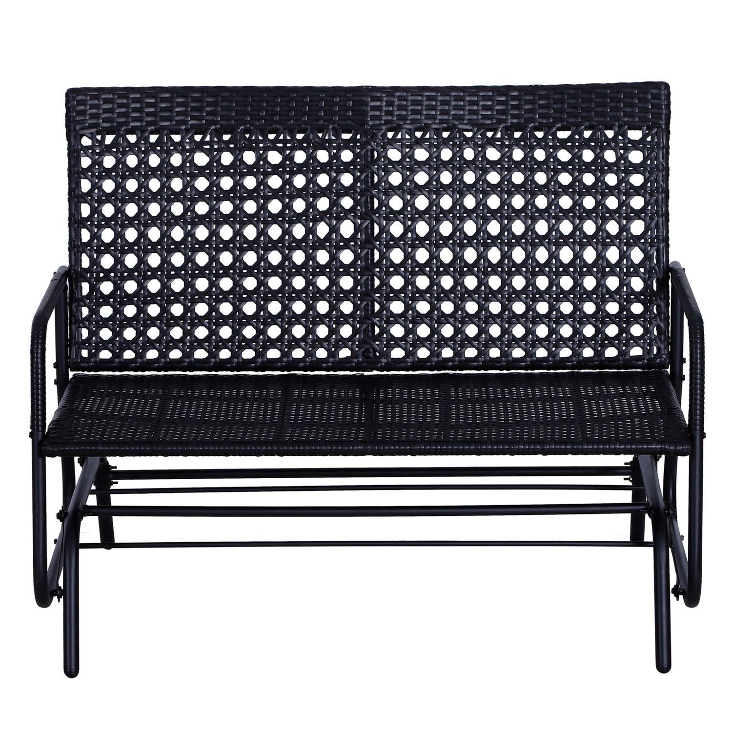 2-sits polyrattan trädgårdssvingbänk