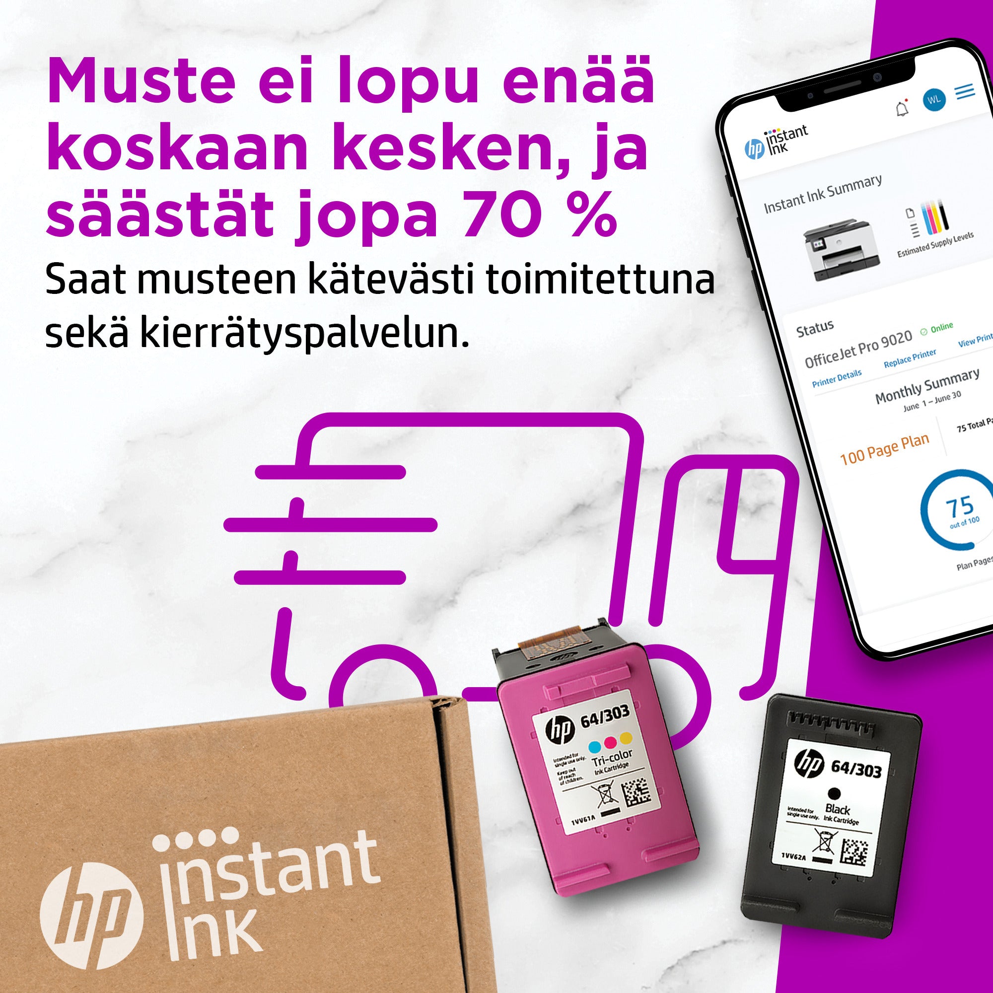 HP 304XL - bläckpatron, trefärgad