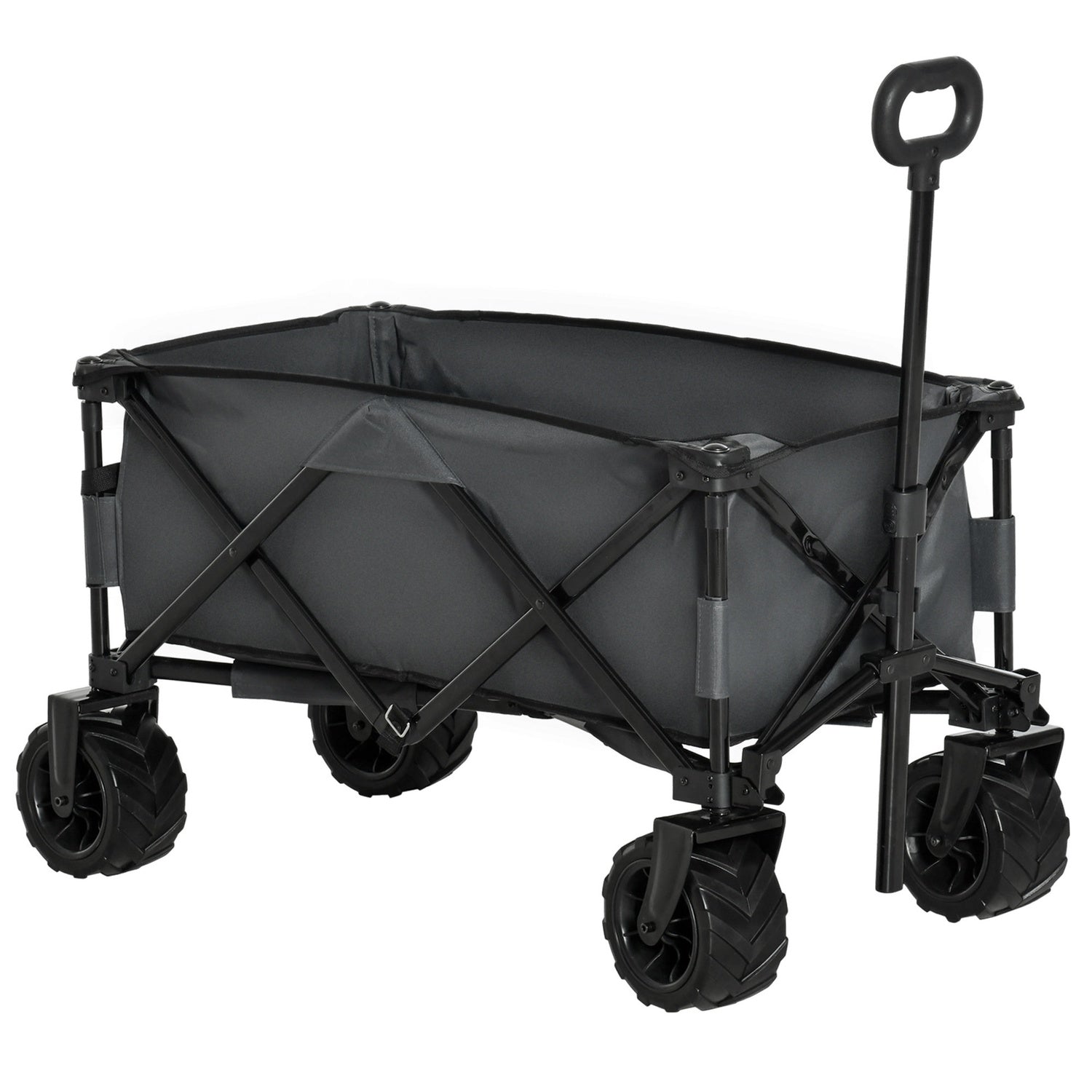 Hopfällbar trädgårdsvagn med 360° vridbar, 20 kg kapacitet