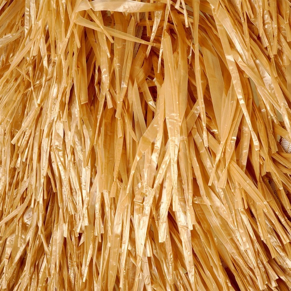Hawaiianskt Paraply: Beige Raffia, 155 cm, Justerbar Lutning