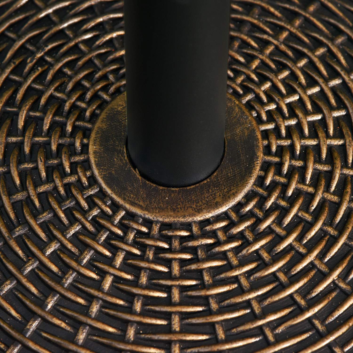 Heavy-Duty 25 Kg Rattan Look Parasoll Base, Ø53 X 40 Cm