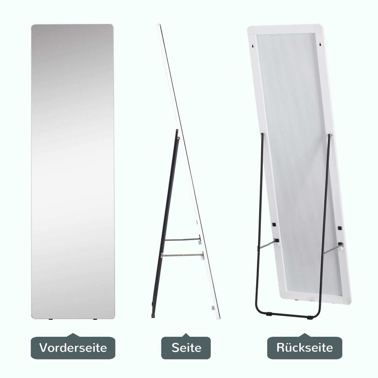 Full längd 45x160 cm Silver Dressing spegel för sovrum