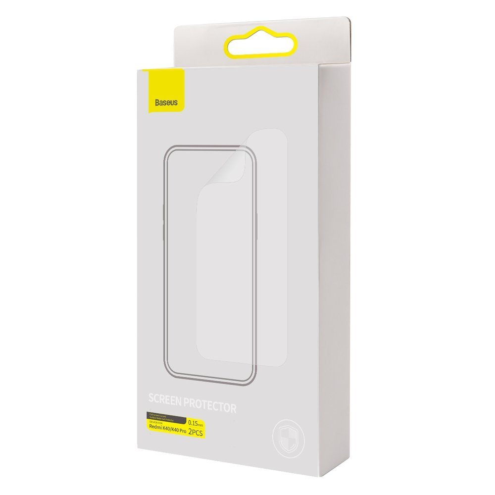 Helskärmsskyddsfolie 0,15 mm för Xiaomi Redmi K40 Pro Poco F3 Transparent SET med 2 st.
