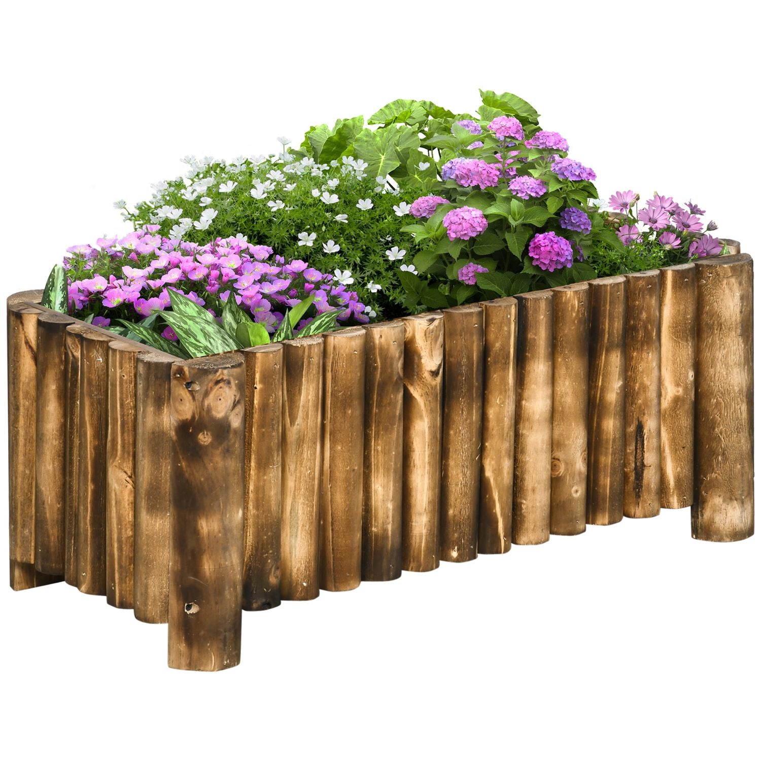 Trädgårdssäng med upphöjd gran 78x35x30cm för örter & grönsaker