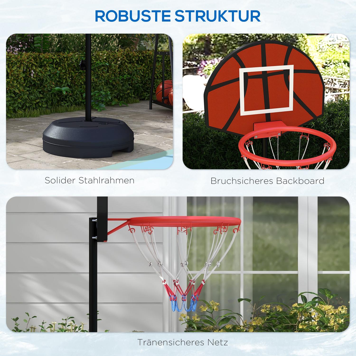 Höjdjusterbar basketbåge med magnetisk darttavla