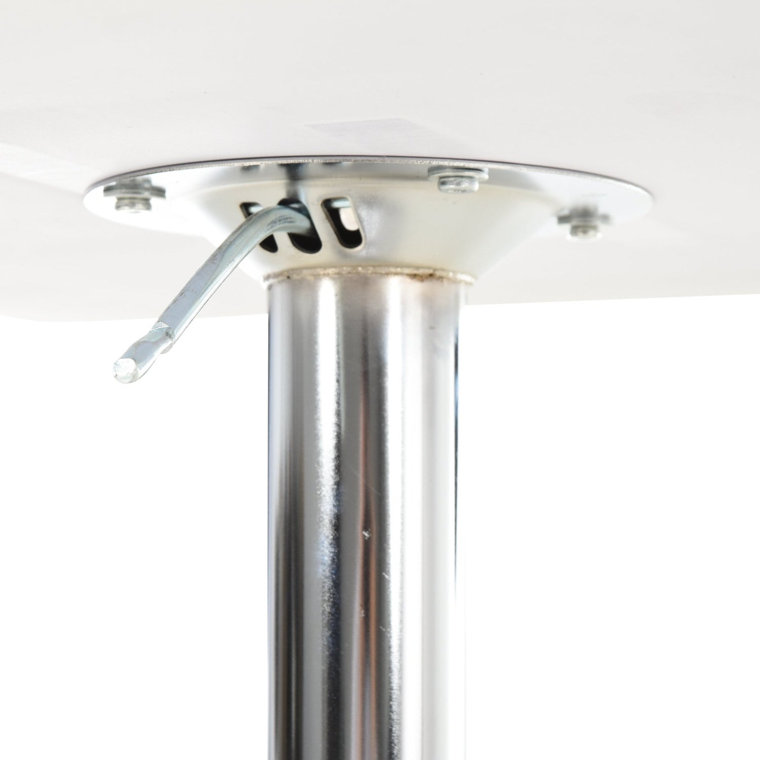 Höjdjusterbart Square Steel Bistrobord, 60x60 cm, Vit