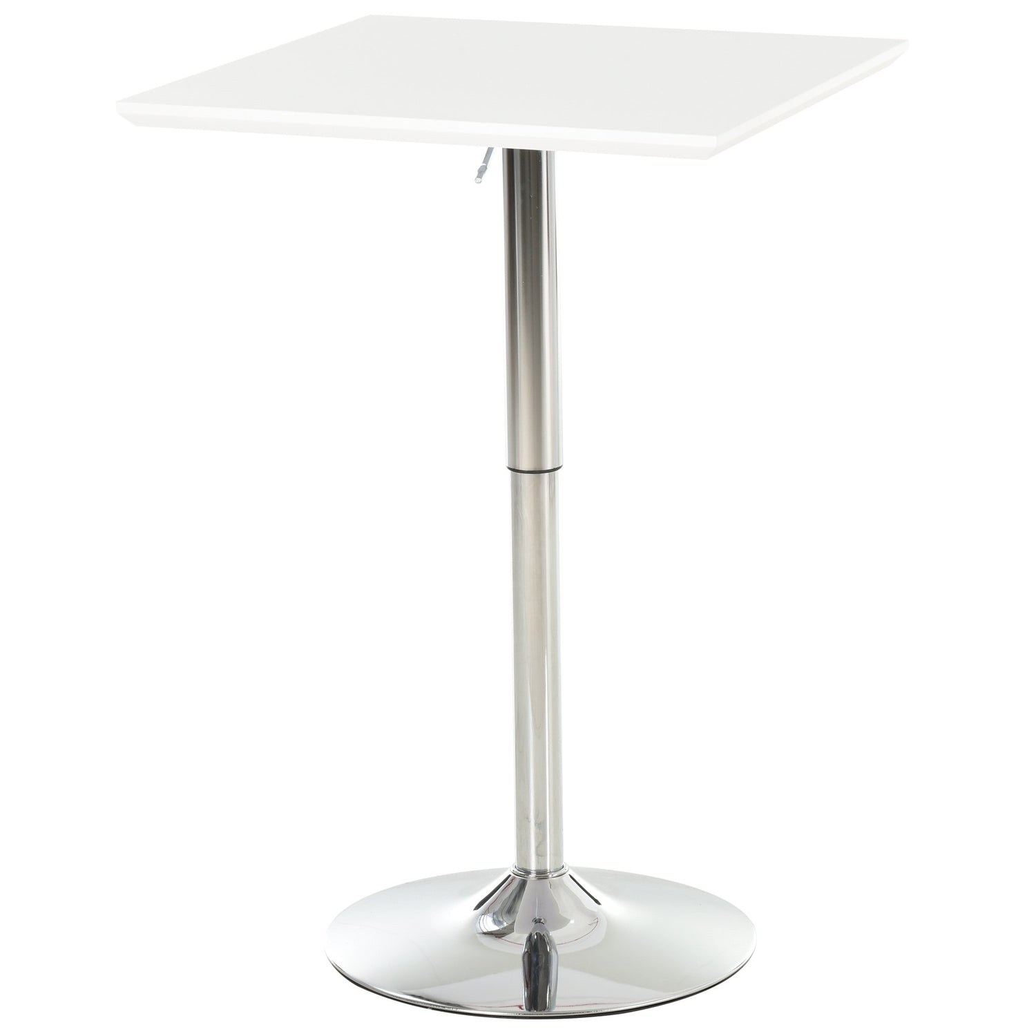Höjdjusterbart Square Steel Bistrobord, 60x60 cm, Vit