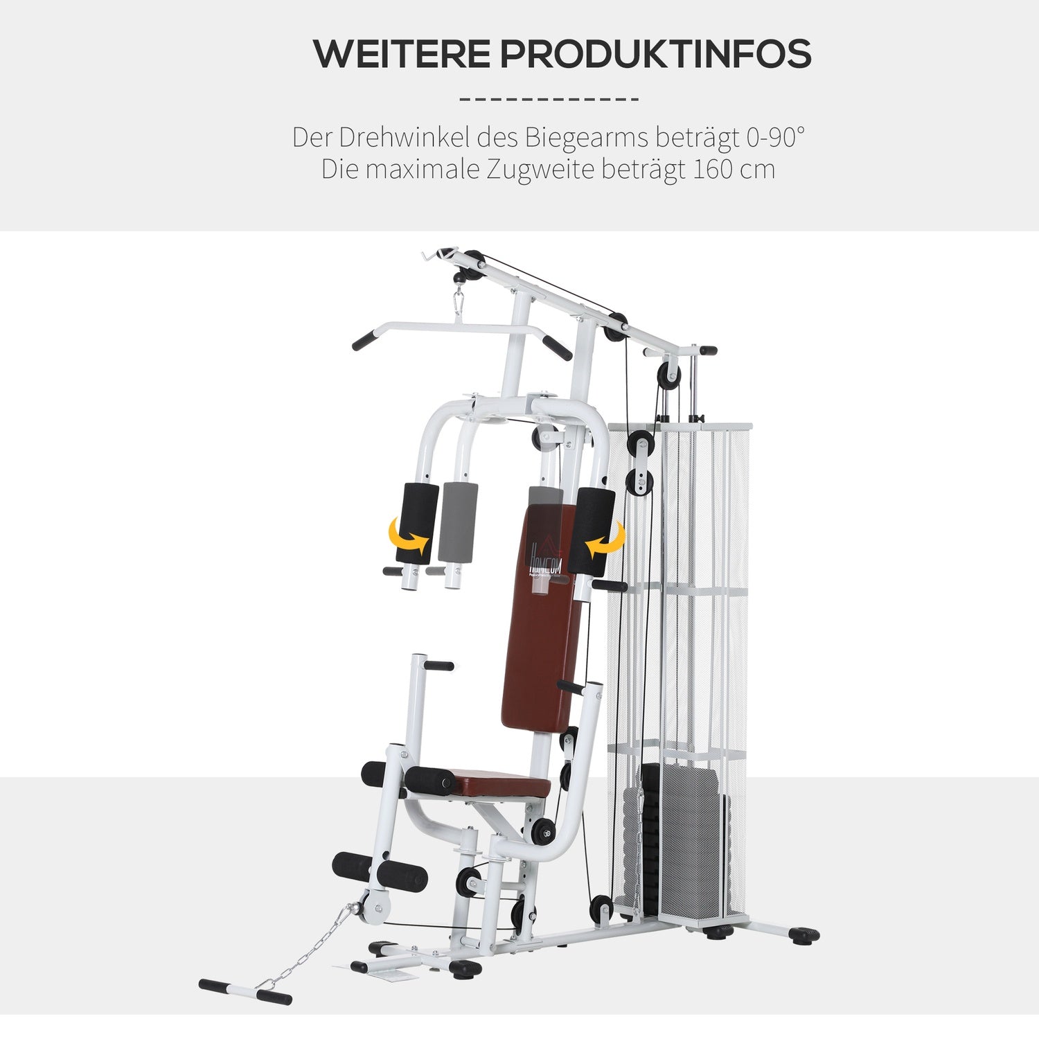 Home Gym Station, 45kg Totalt, Press Arm & Ben Developer