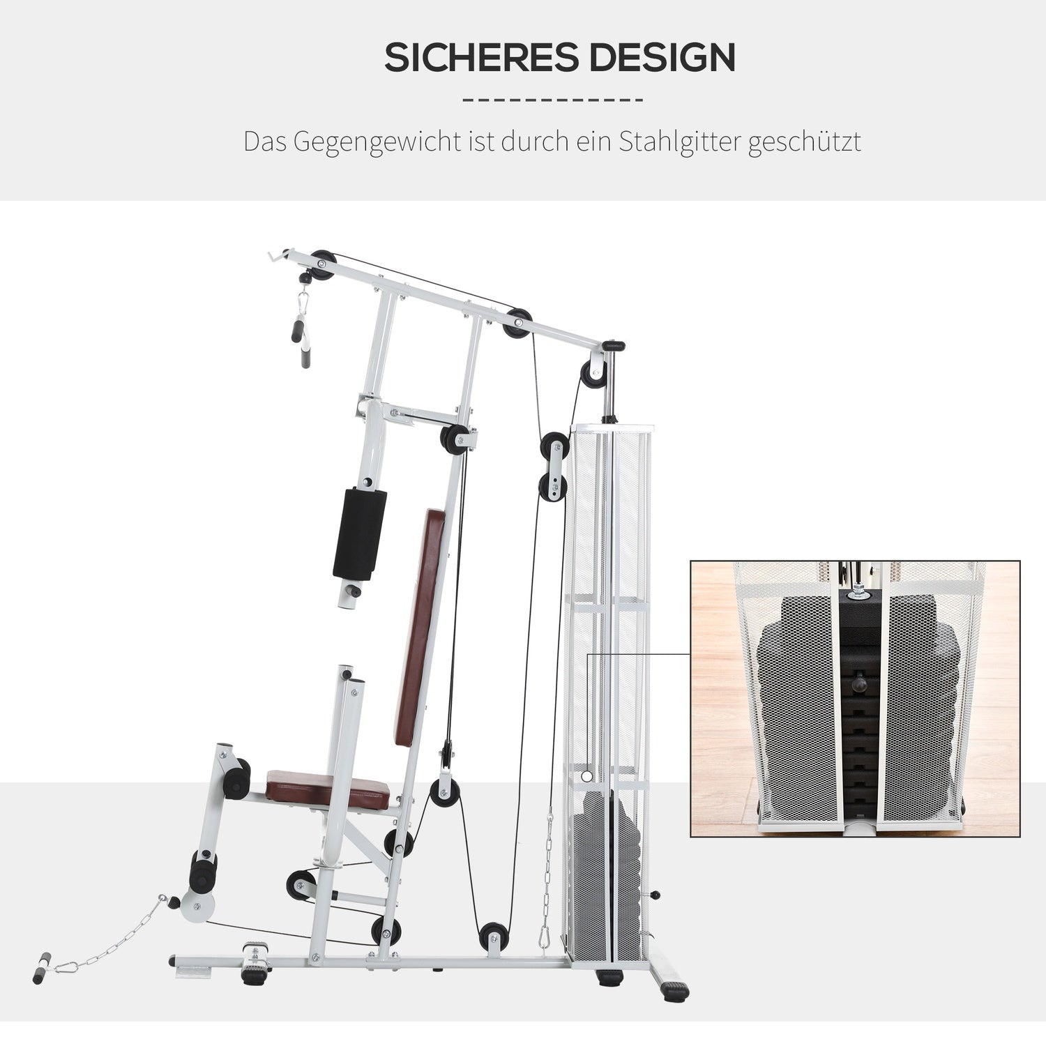 Home Gym Station, 45kg Totalt, Press Arm & Ben Developer