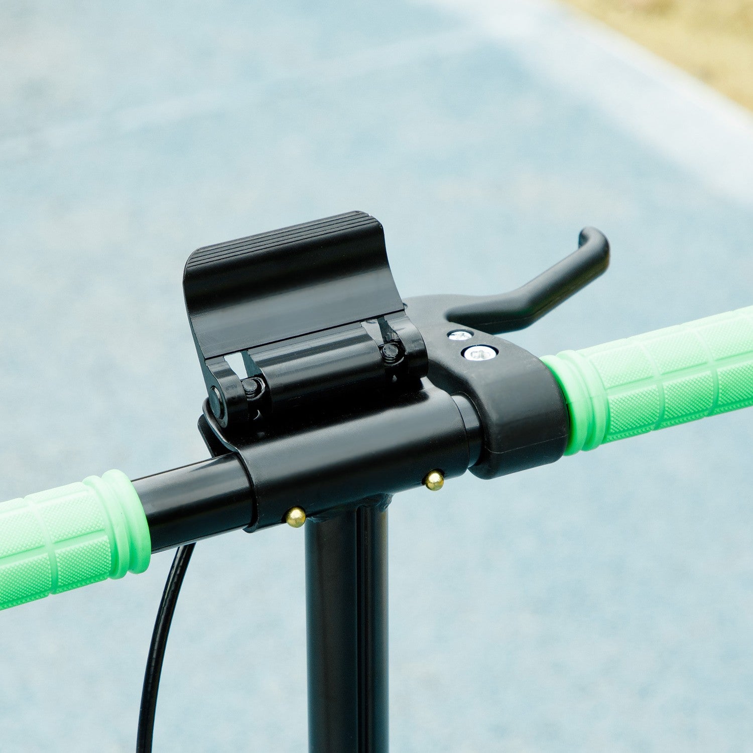 Hopfällbar barnskoter, justerbar höjd, 2 lätta hjul, grön