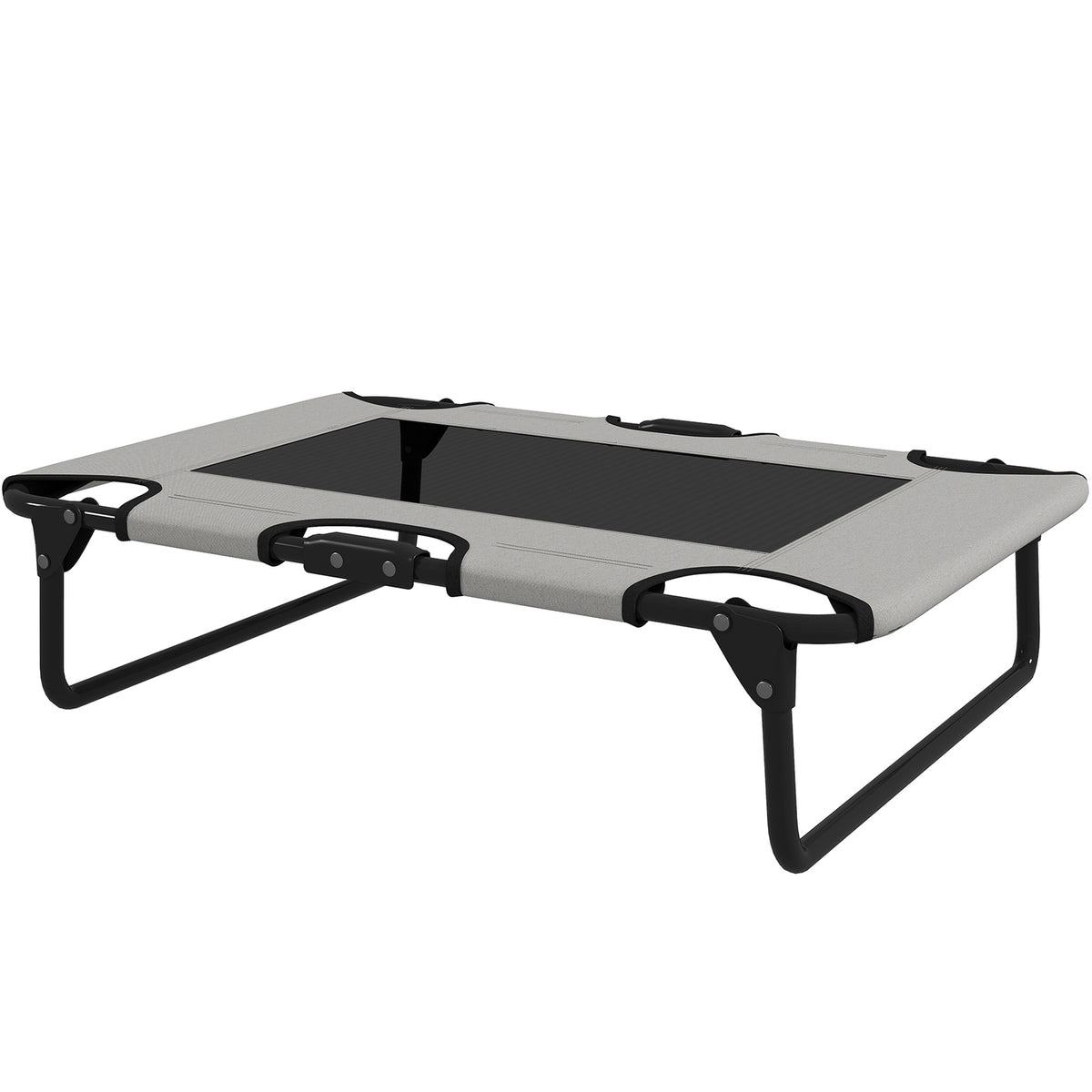 Sammenleggbar forhøyet hundeseng i mesh – utendørs & pustende 75x51x18 cm