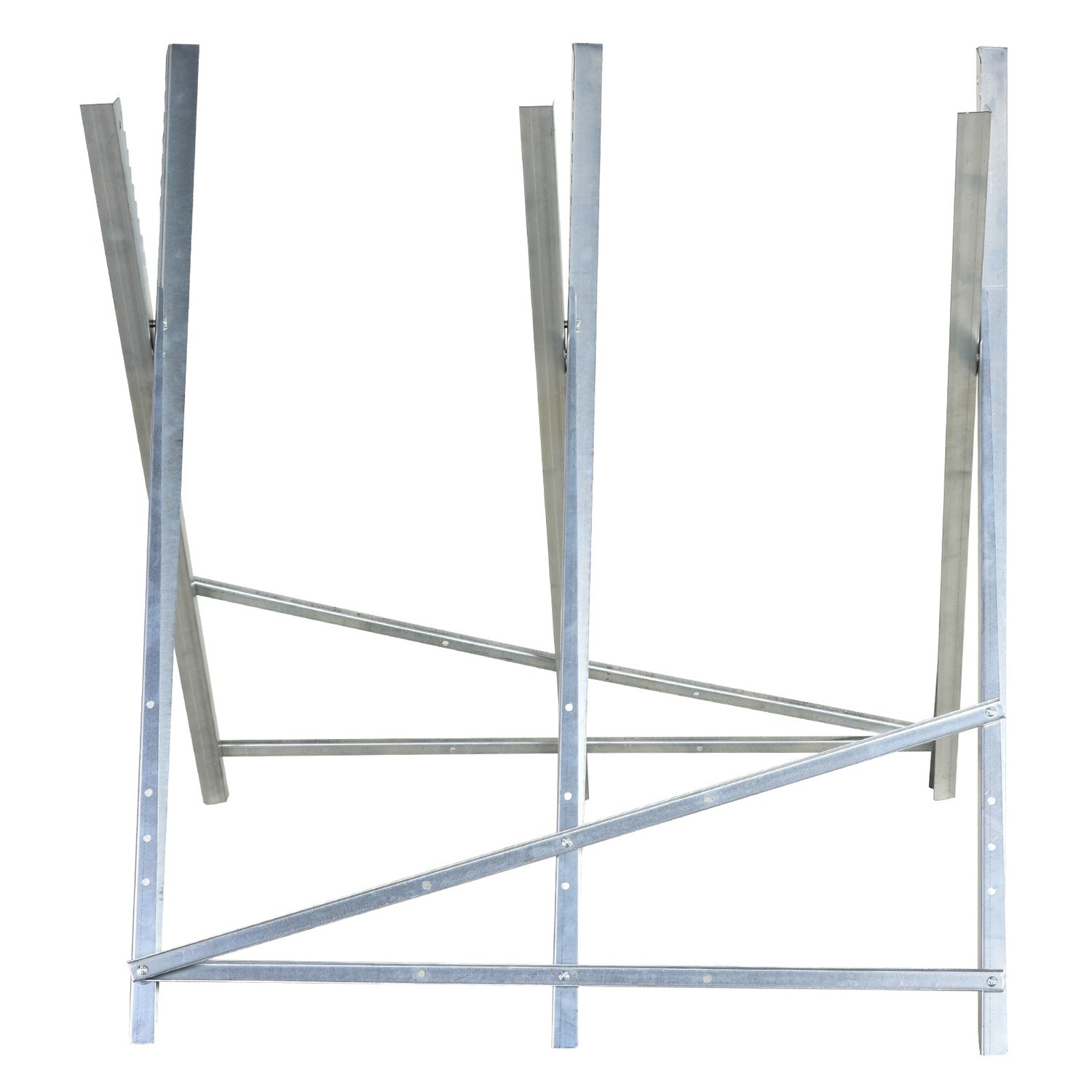 Hopfällbar silvermetallsåg för ved – 83x83x79 cm