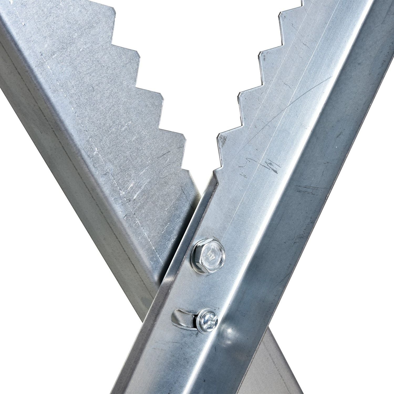 Hopfällbar silvermetallsåg för ved – 83x83x79 cm