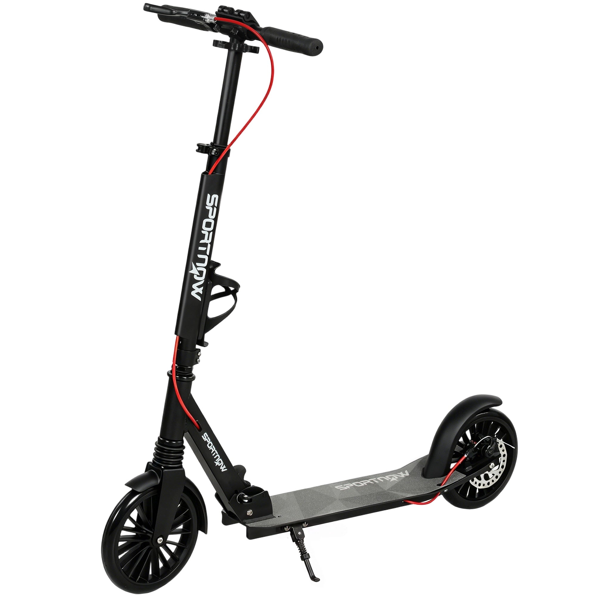 Hopfällbar sparkcykel för vuxna, 200 mm PU-hjul, dubbla bromsar