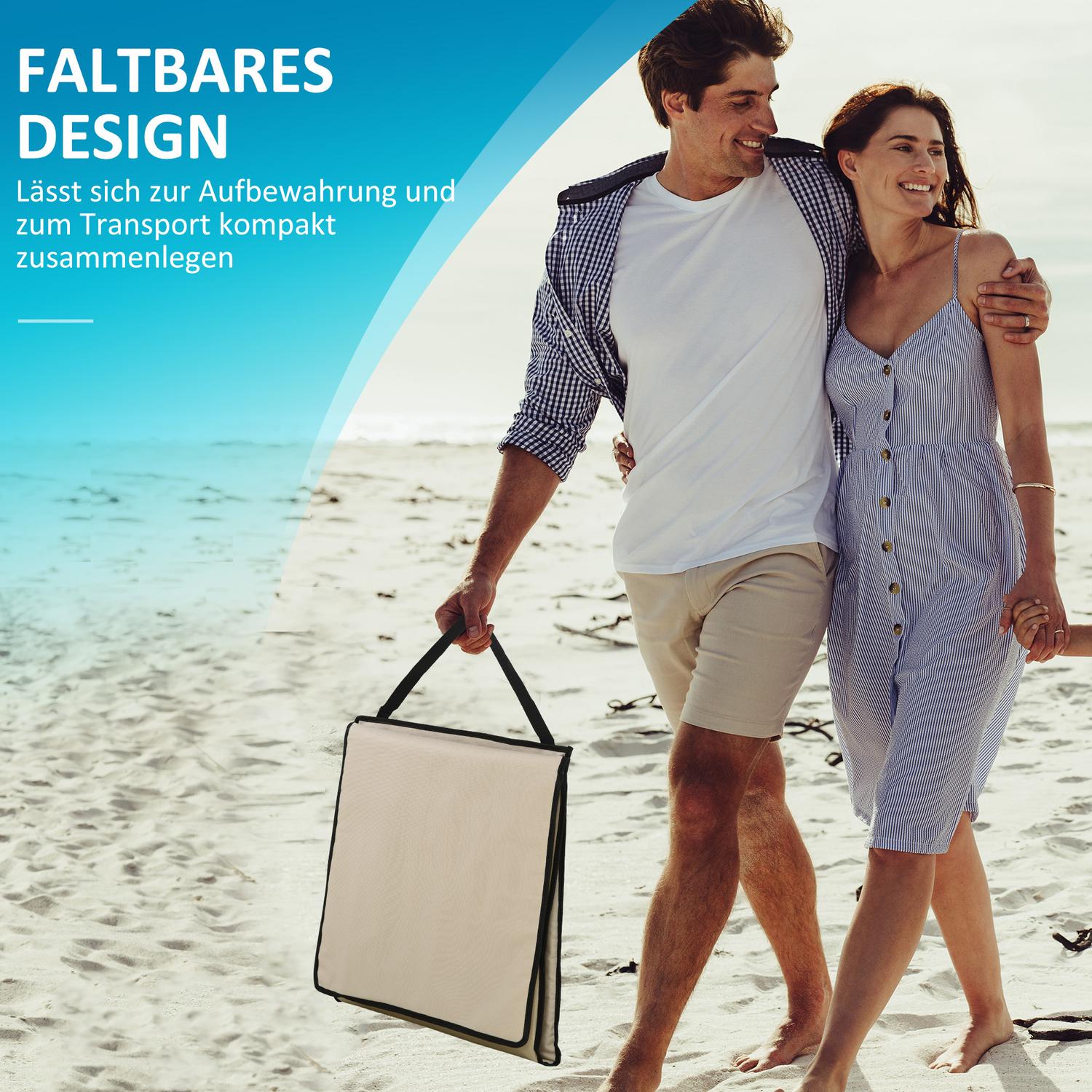 Hopfällbar strandstolset, justerbar med bärväskor