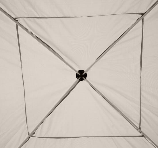 Hopfällbart Gazebo-tält med sidoväggar, Bärväska, 3x3M Beige