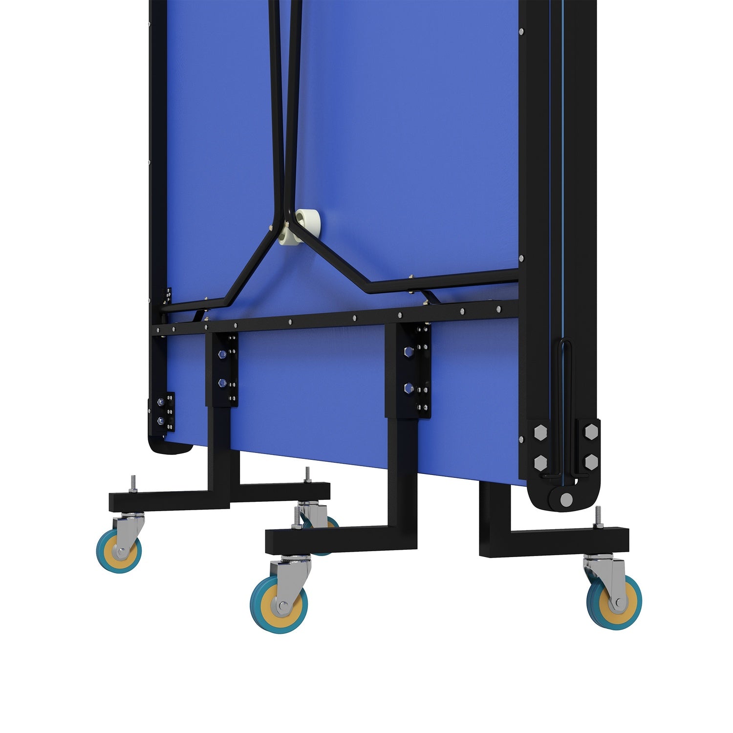 Hopfällbart bordtennisset utomhus med nät och hjul