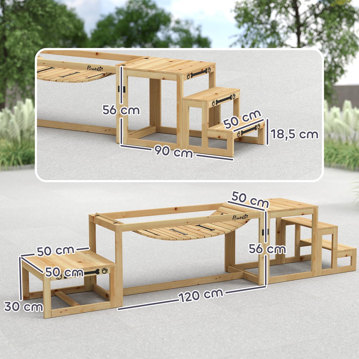 Hund Agility Set för stora hundar – Gran Wood, Set om 4