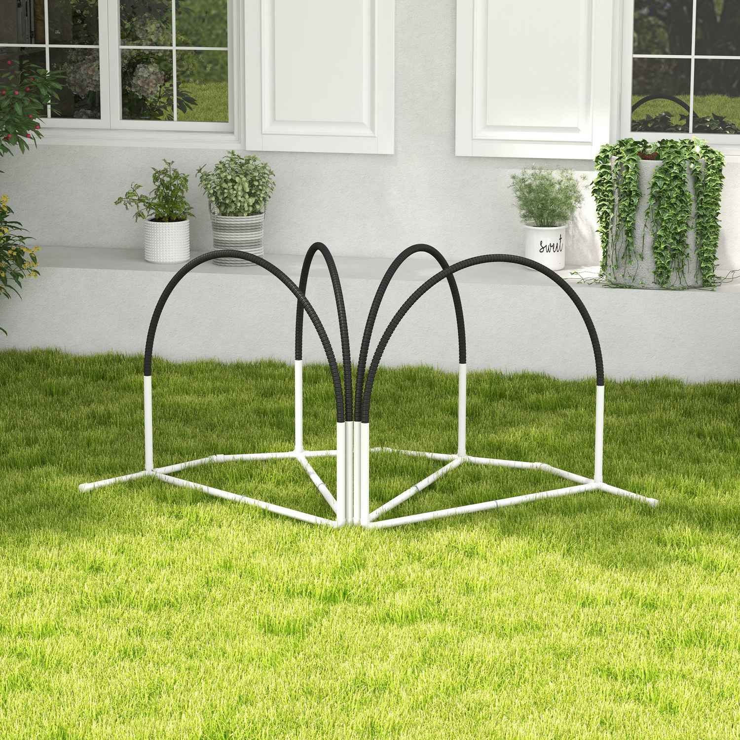 Hund Agility träningsset med slalomstavar, bärväska