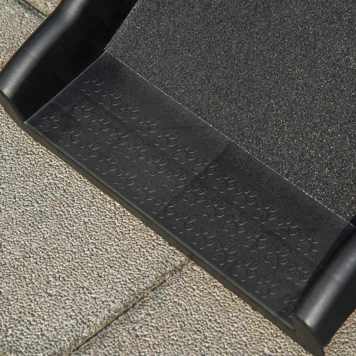 Fällbar hundramp – Halkfri, Svart, 155x39x14 cm