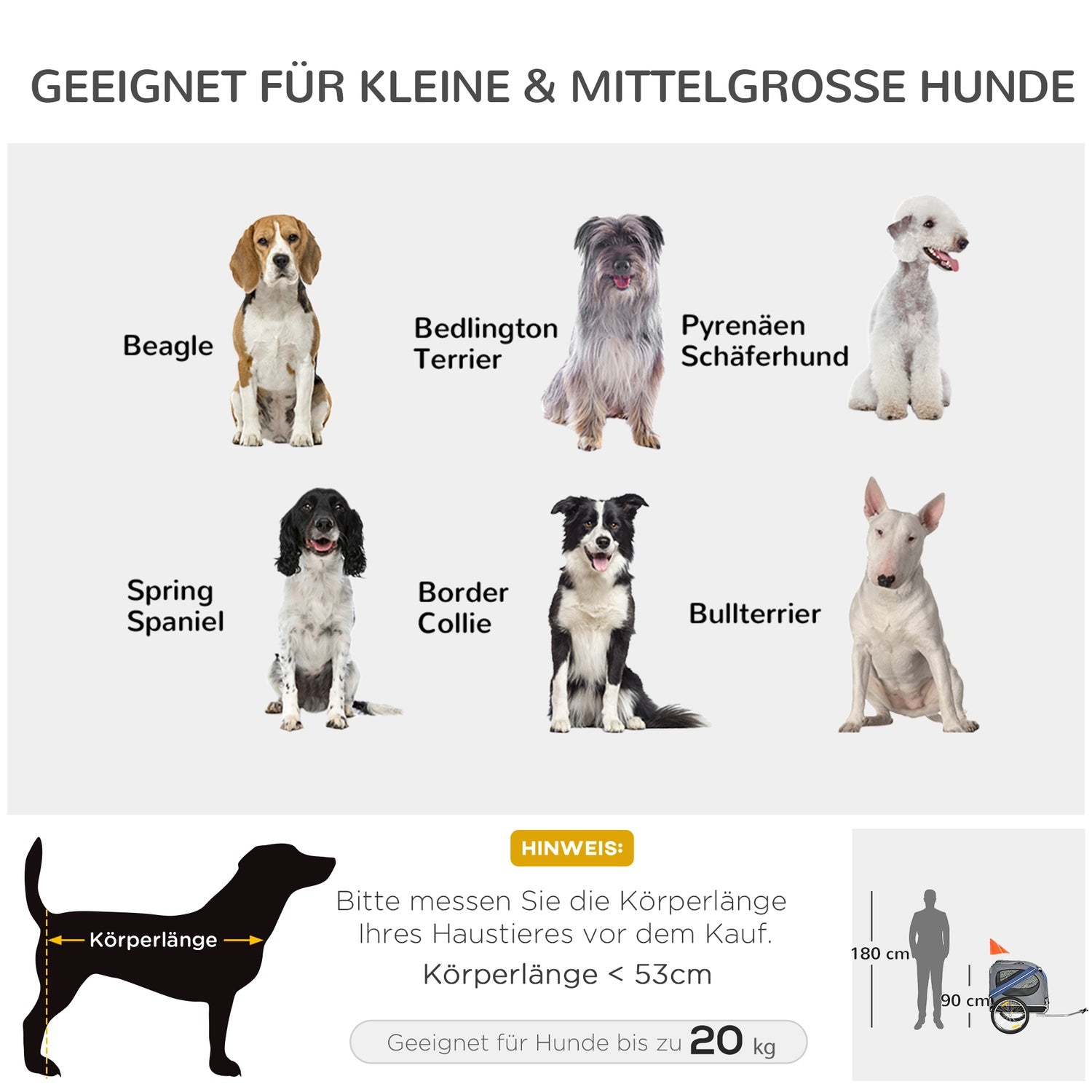 Hundcykelvagn, Oxford-tyg, blå, regnskydd