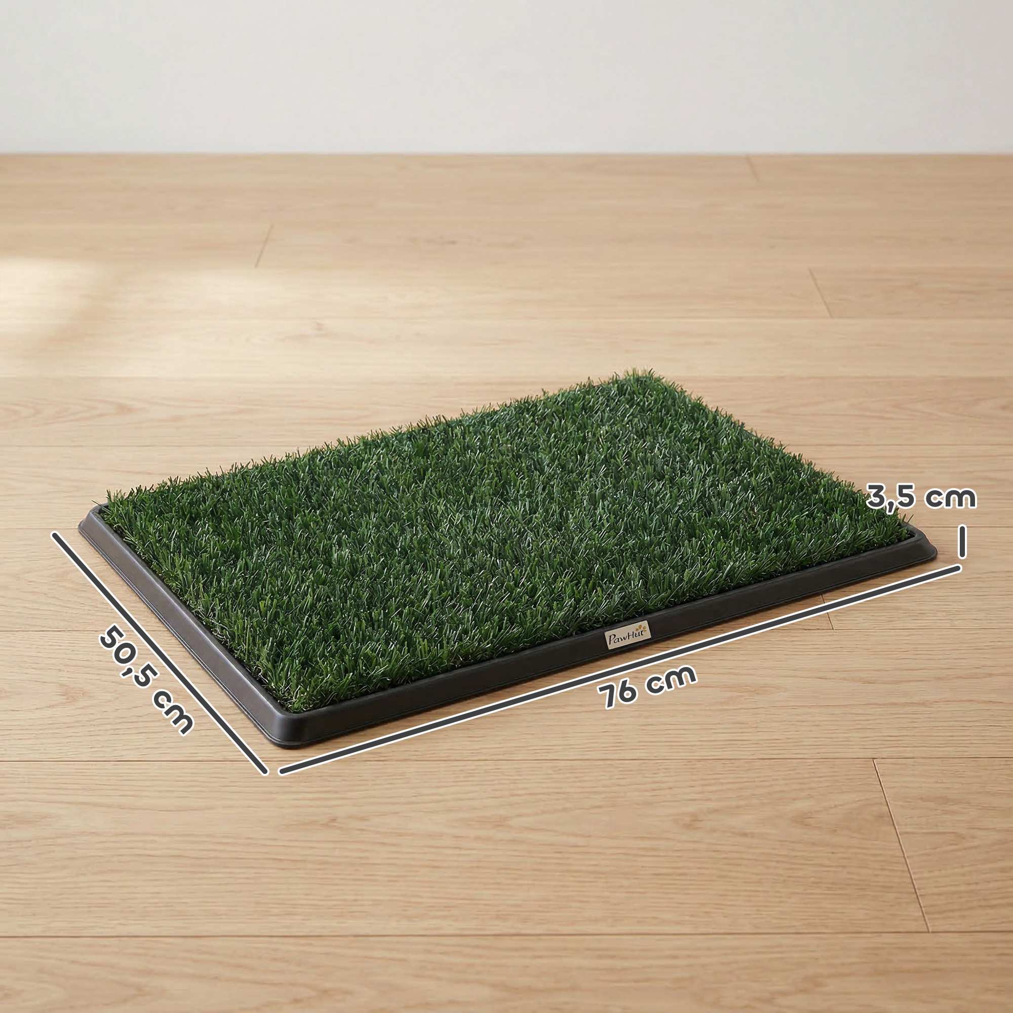 Hundtoalett med tvättbart konstgräs, 76 x 50,5 cm