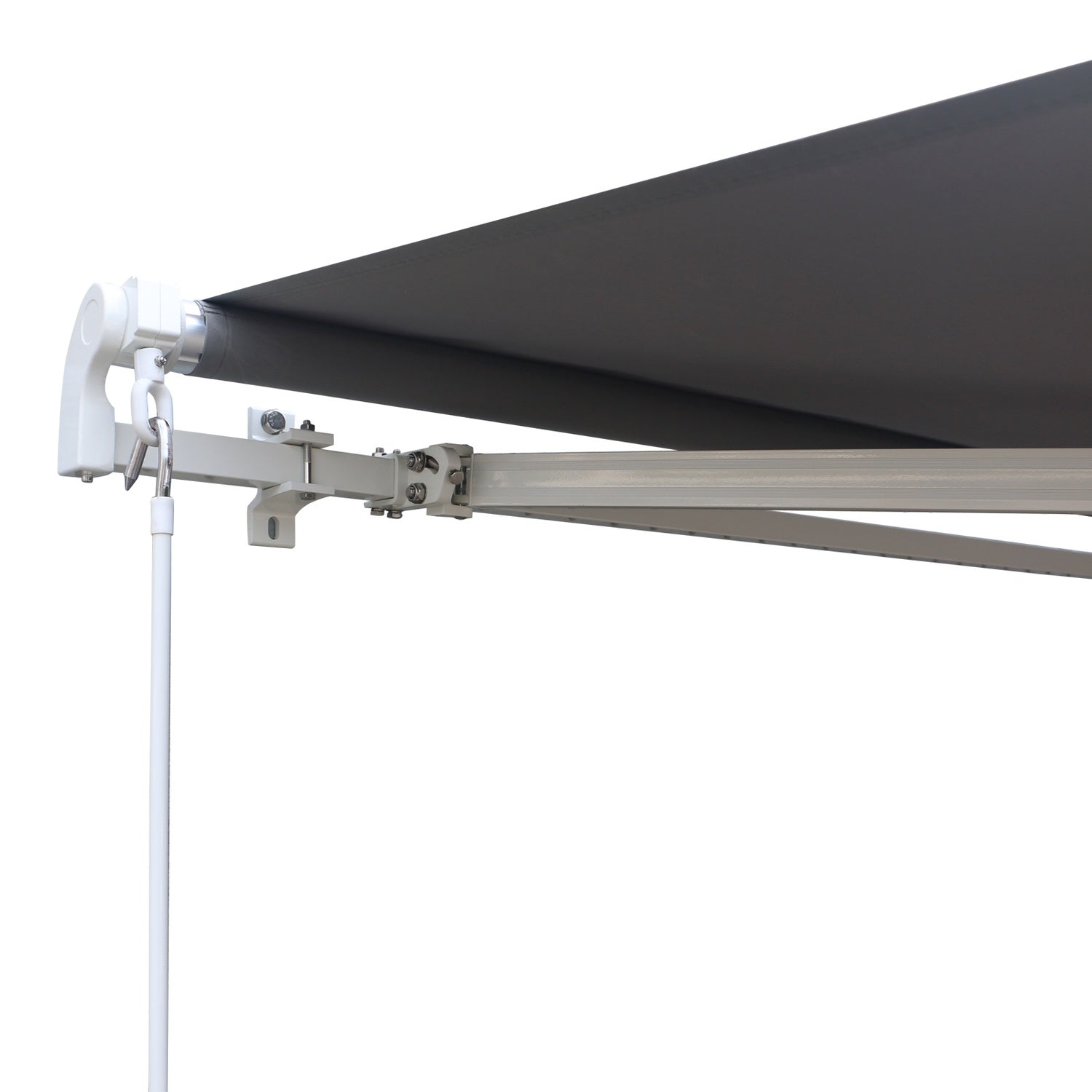Infällbar Grå Balkongmarkis, UV-solskydd, 2,95x2,5m