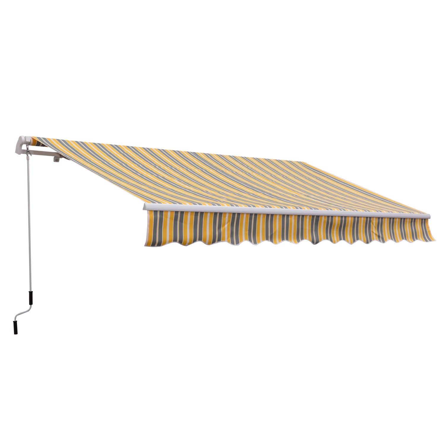 Infällbar soltält, 3,5X2,5M, gul/grå, UV-skydd