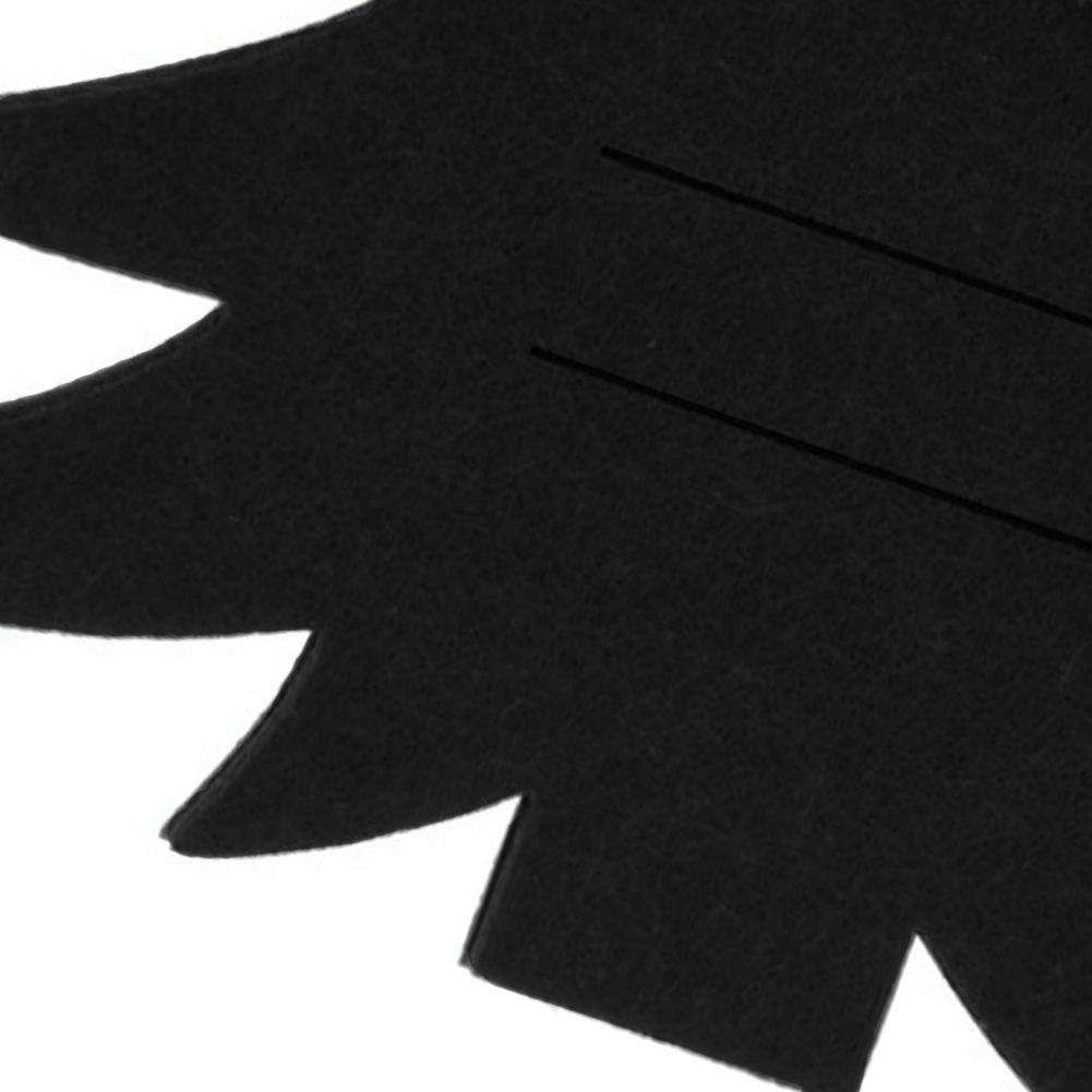 Julbestickficka: Set med 4 svarta julgransformade fickor