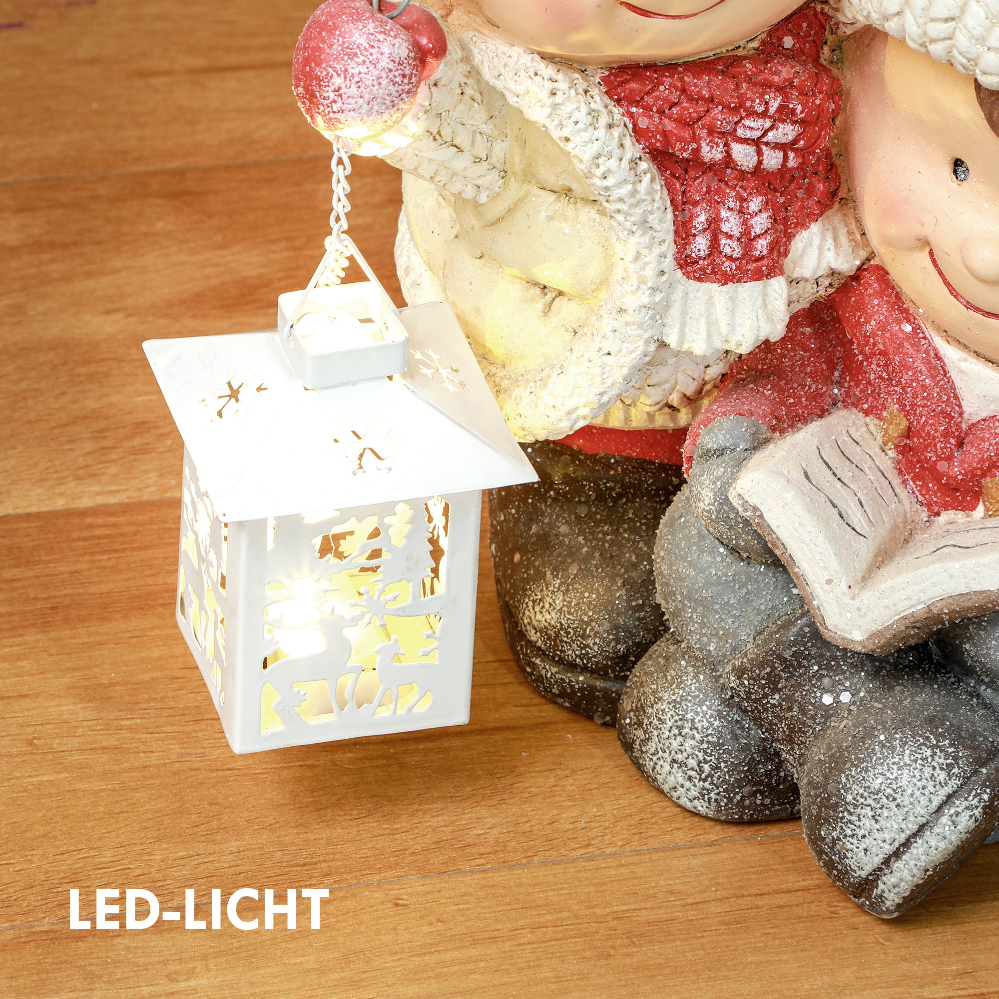Jultomtefigur med LED-ljus, 45 cm inomhus/utomhus