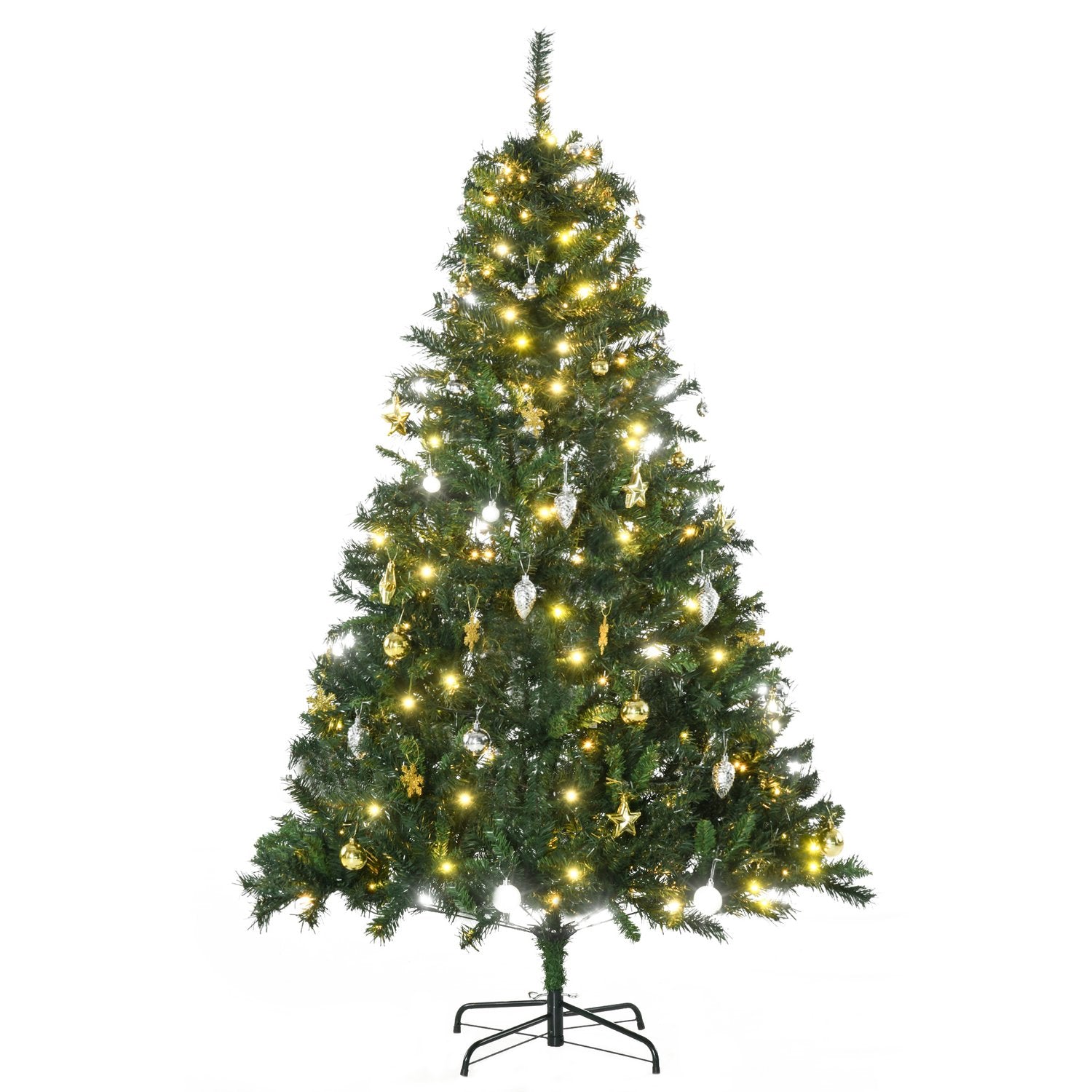 Julgran med 200 LED-ljus, 745 spetsar, 180cm