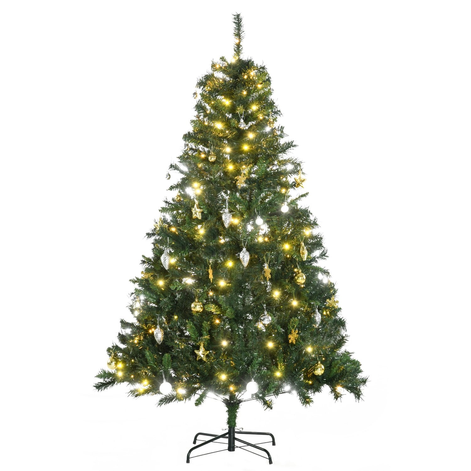 Julgran med 200 LED-ljus, 745 spetsar, 180cm