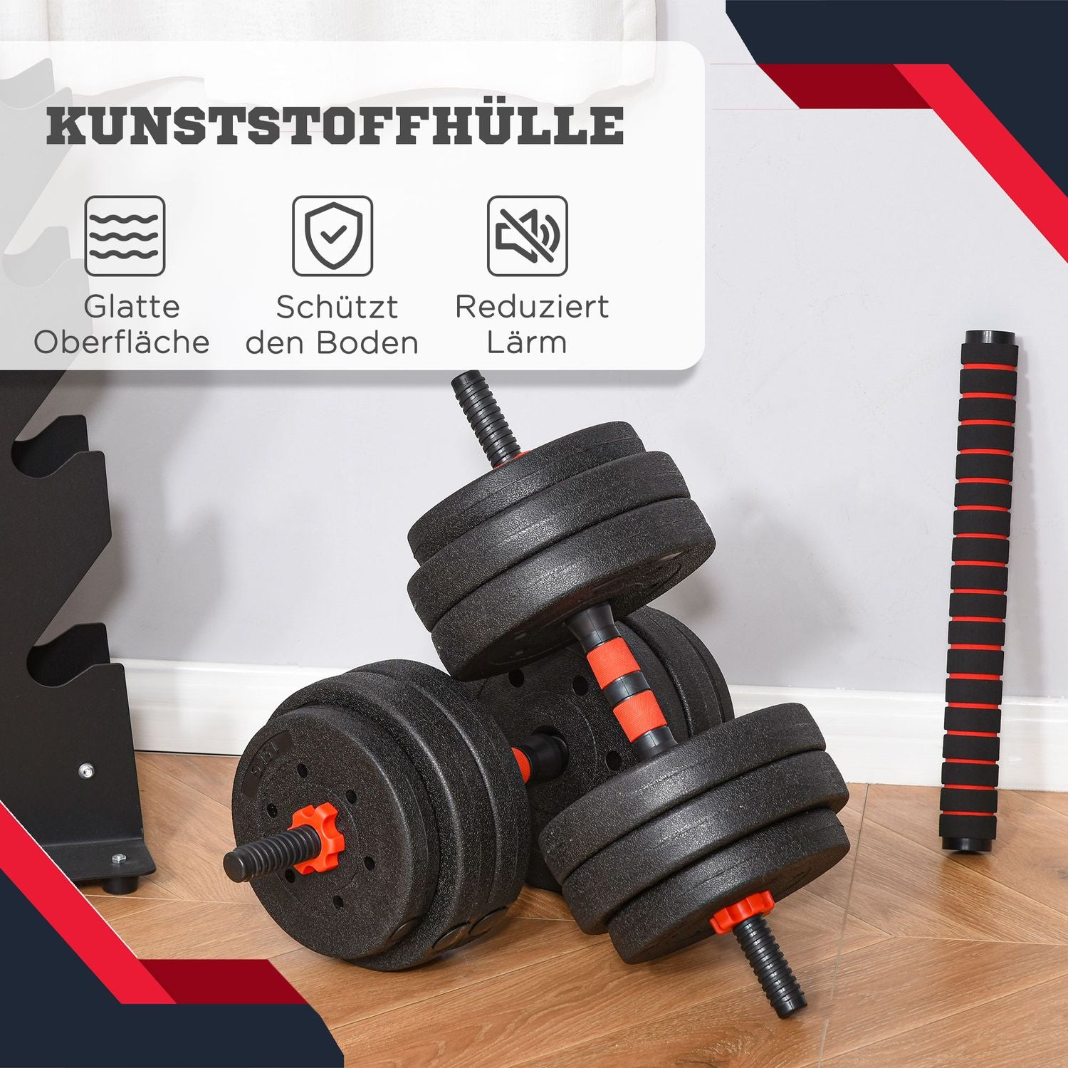 Justerbart hantelset 25 kg för styrketräning