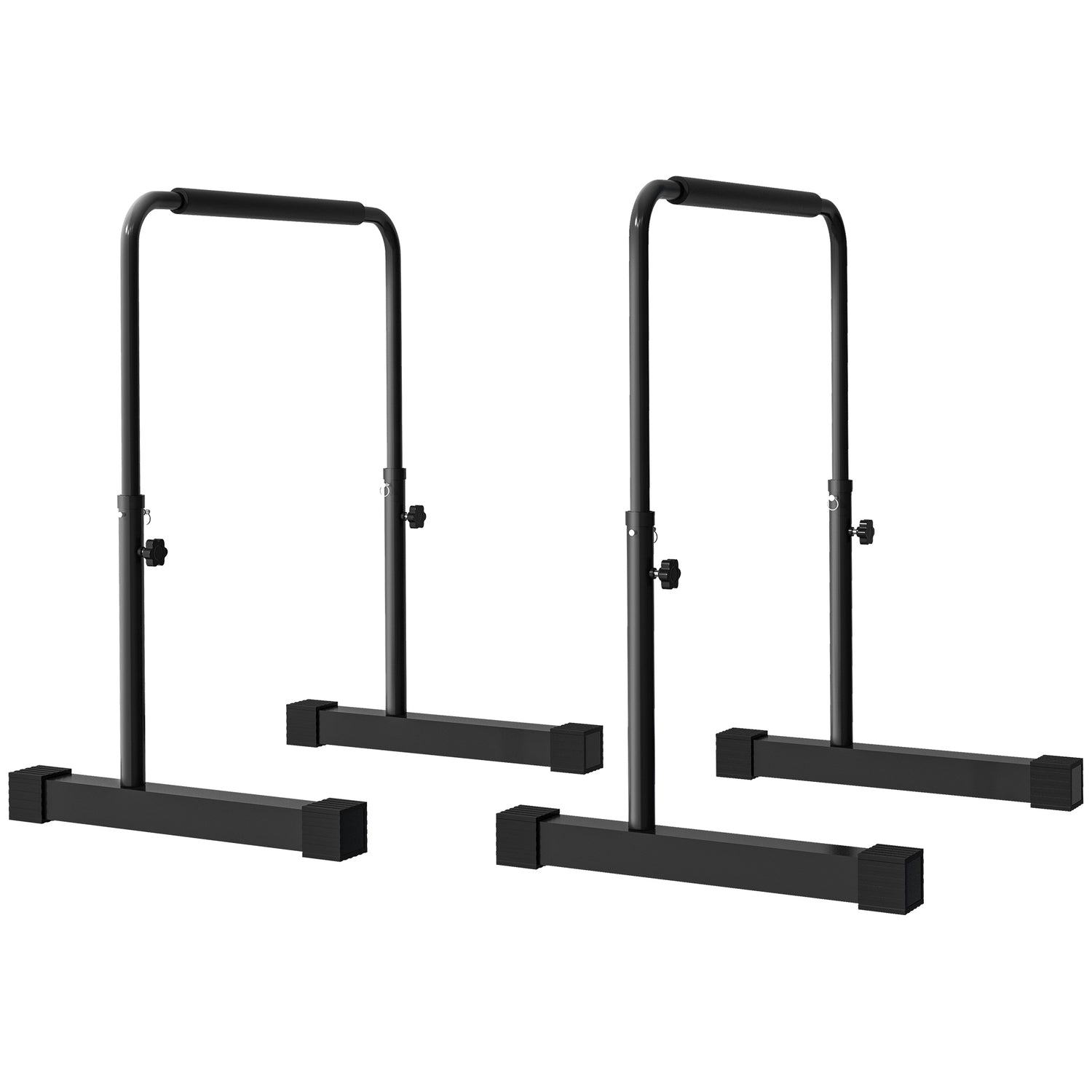 Justerbara stålstång – halkfri, 80-100 cm, svart