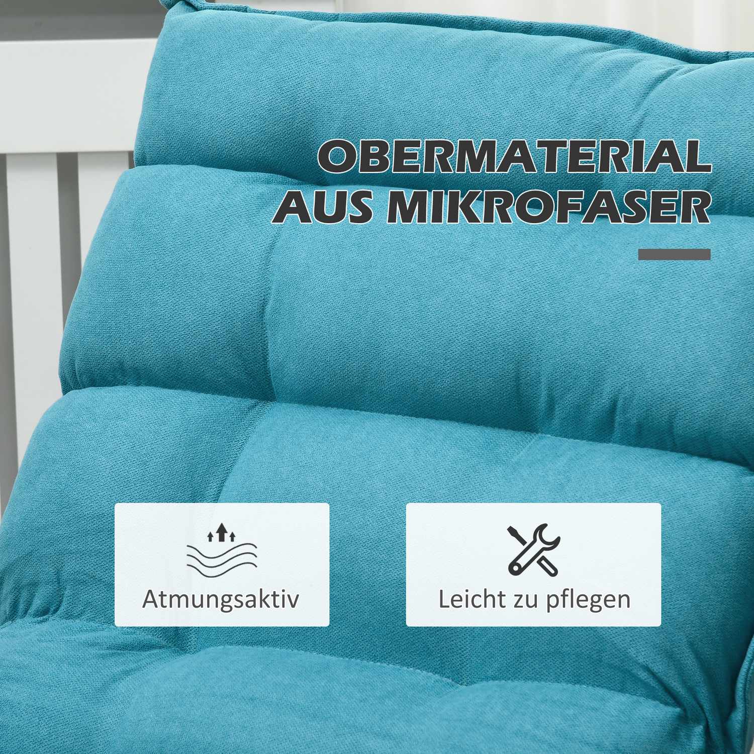 Justerbar golvstol – Blå Meditationssoffa
