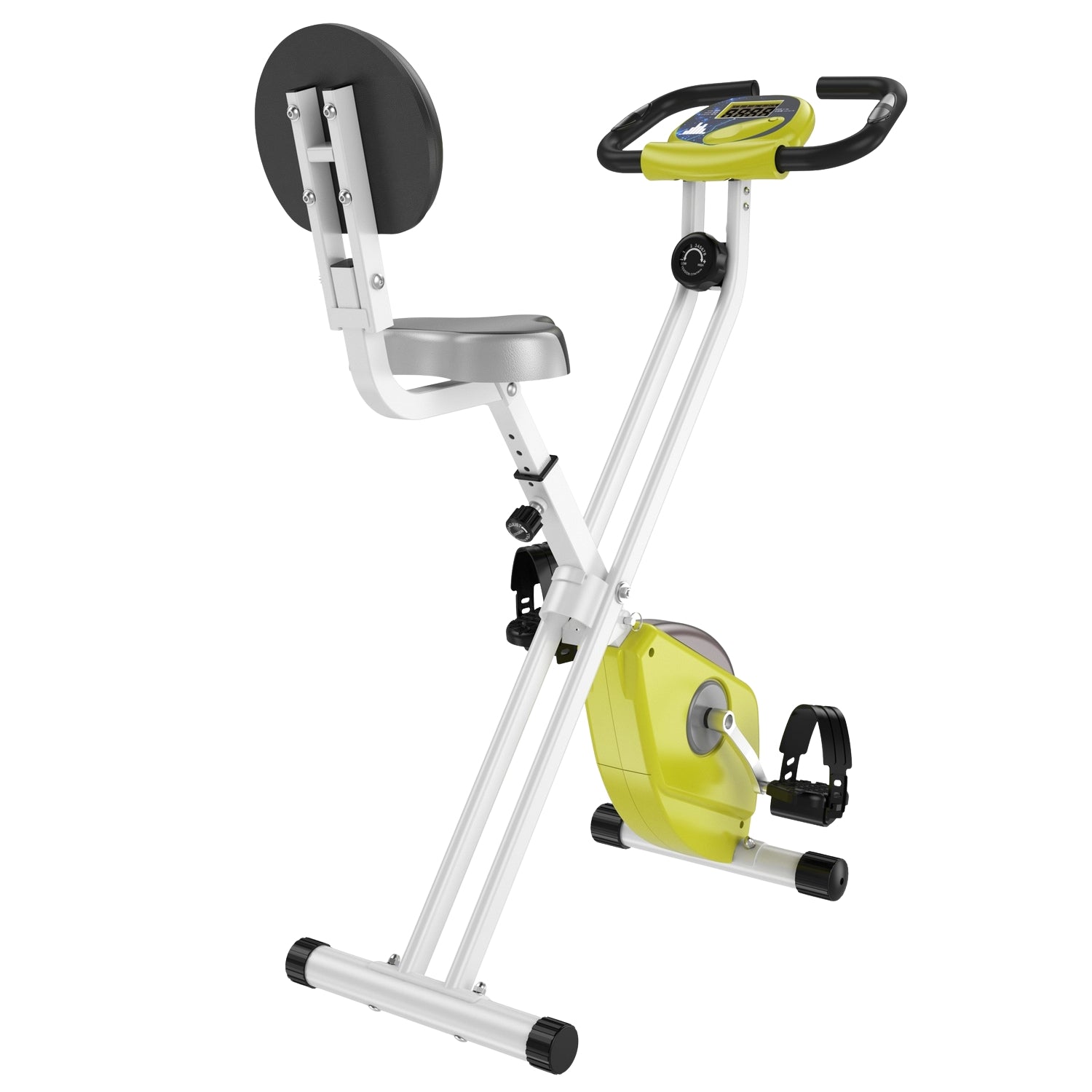 Justerbar motionscykel med magnetiskt motstånd, gul/vit