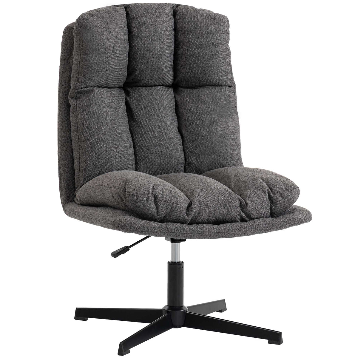 Justerbar snurrestol, 62 cm sete, mørkegrå