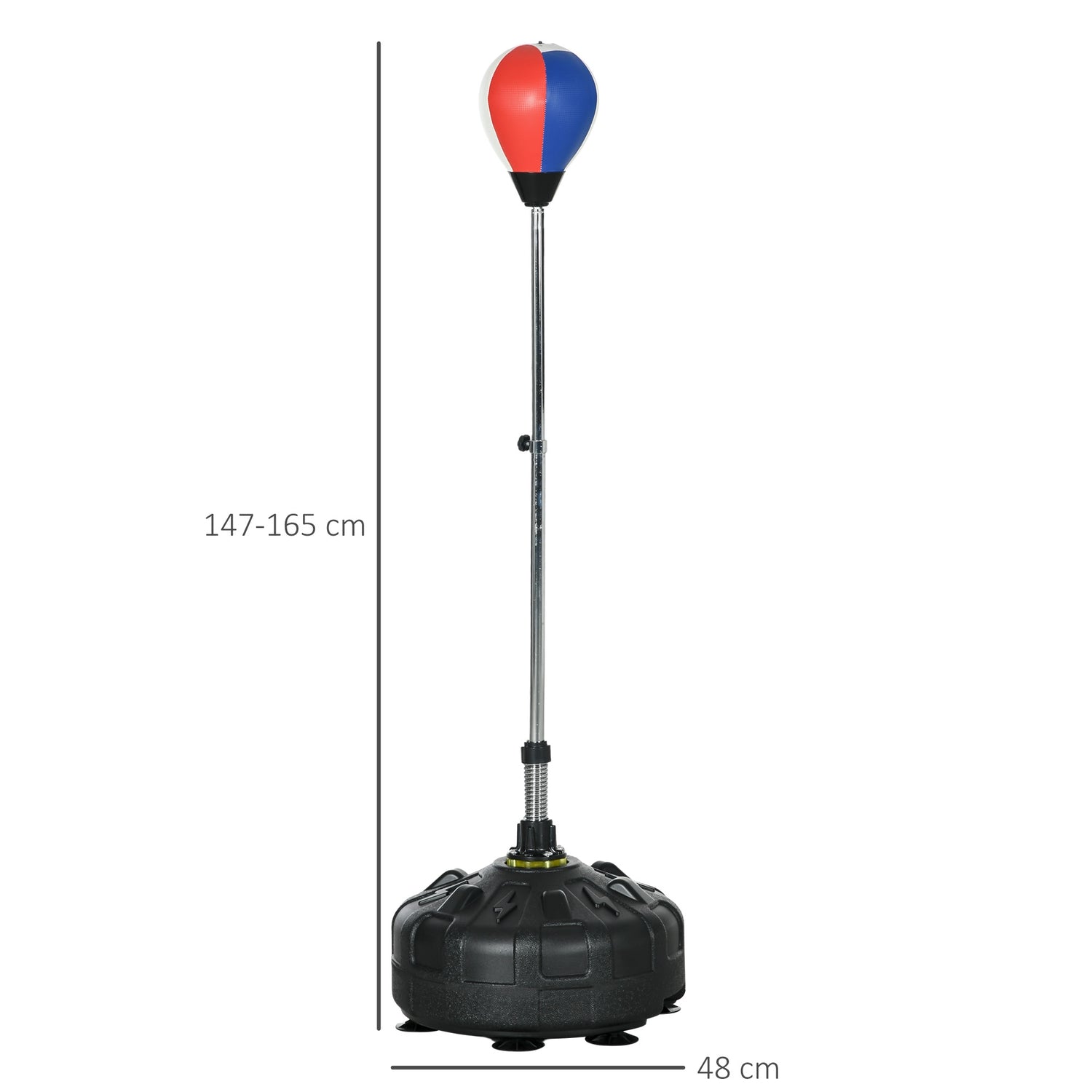 Justerbar stående boxningspåse 147–165 cm, Svart