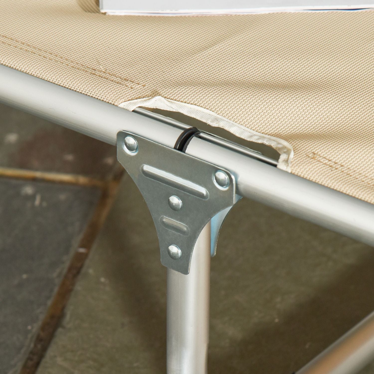 Justerbar trädgårdsstol, aluminium, ergonomiskt mesh
