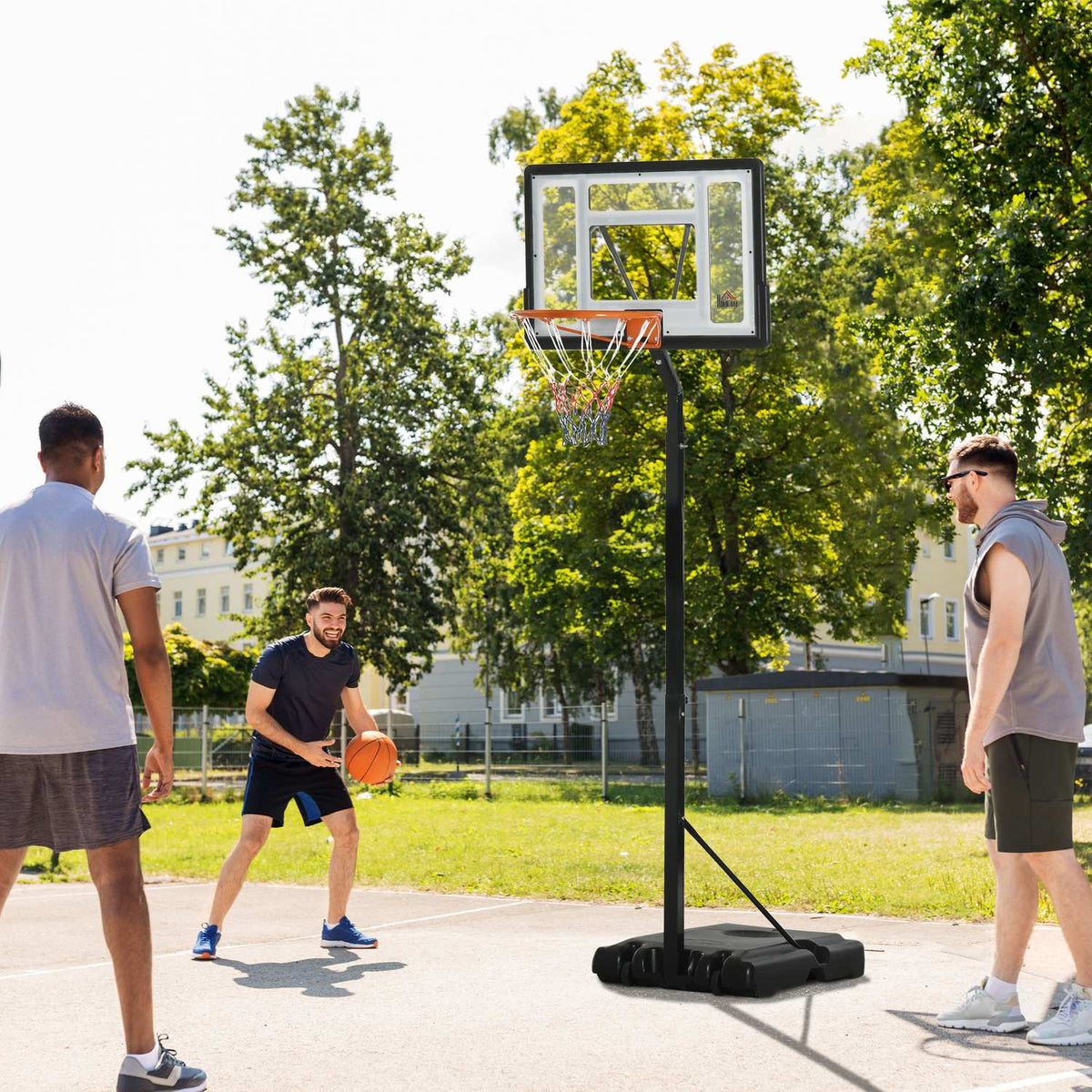 Justerbart stativ för basketkorg, flyttbart, höjd 260–310 cm