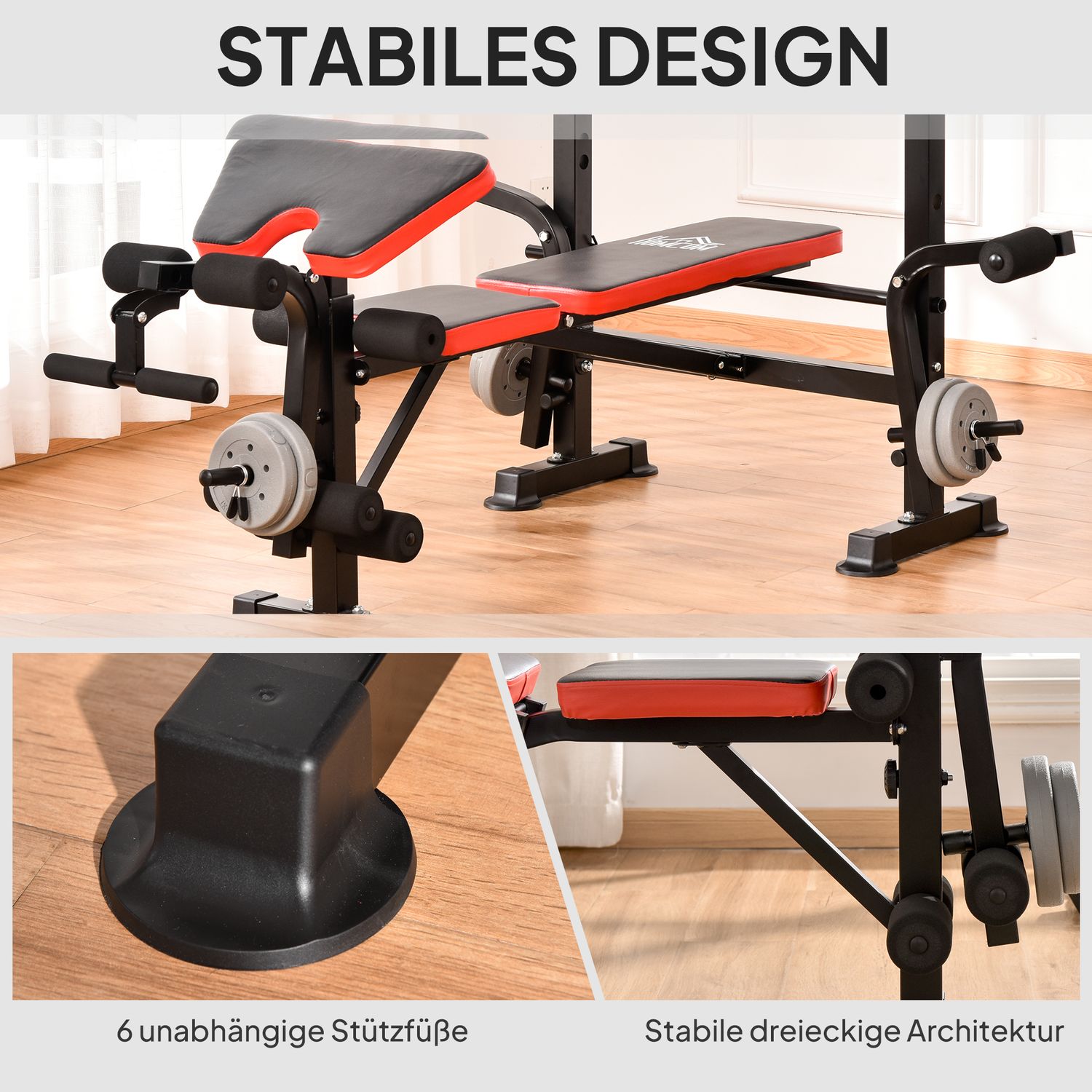 Justerbar viktbänk, Multi-Position Fitness Station, stål