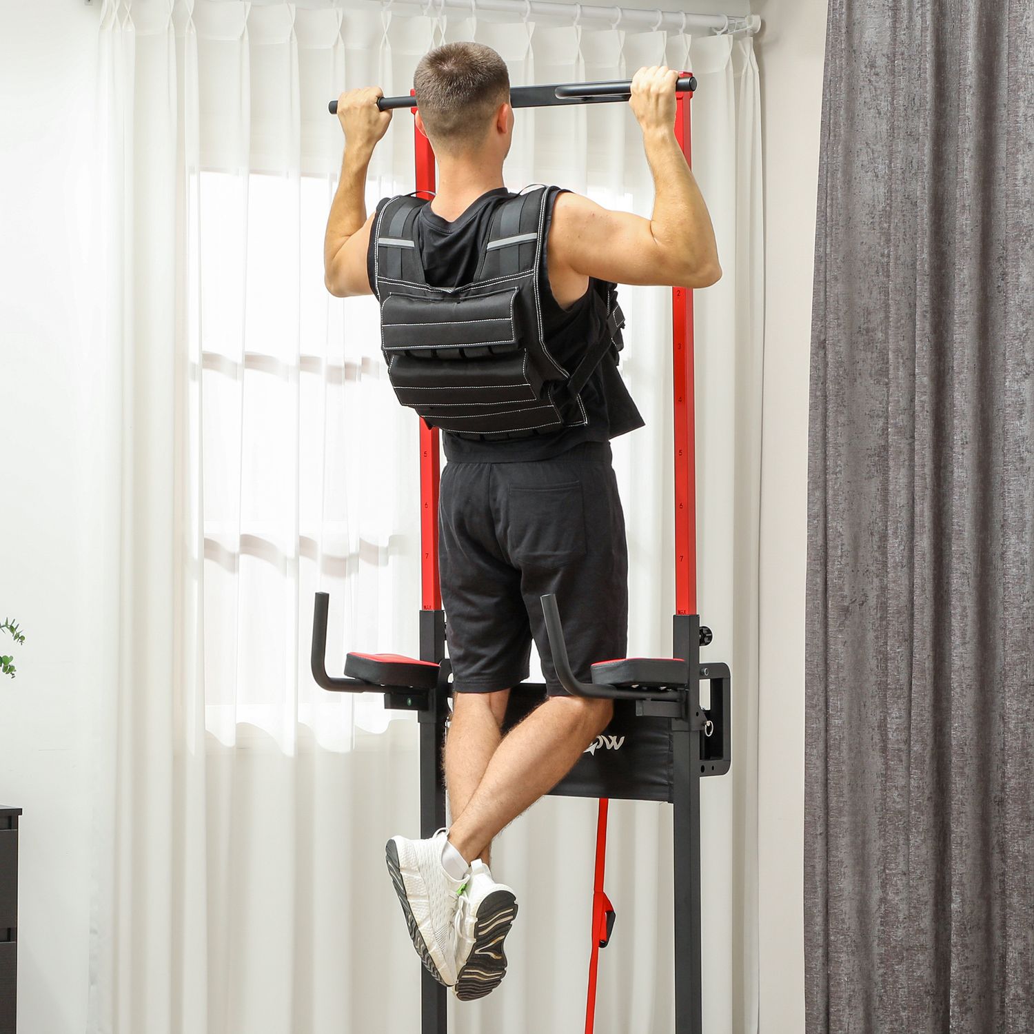 Justerbar 20 kg viktväst med reflexremsor för fitness